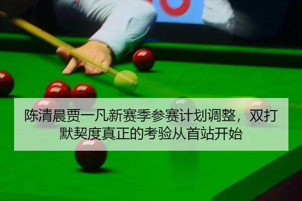 陈清晨贾一凡新赛季参赛计划调整，双打默契度真正的考验从首站开始
